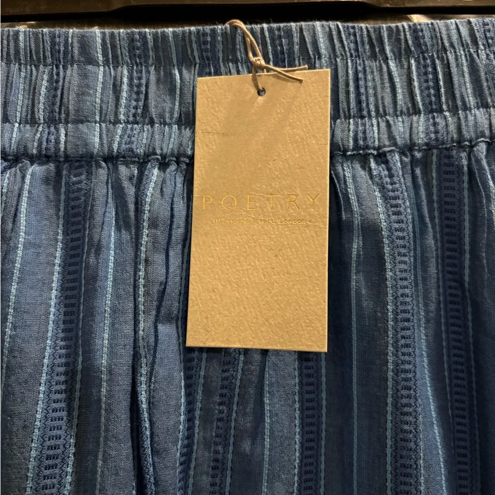 POETRY LONG STRIPED SKIRT FINE COTTON SZ 10 - Picture 5 of 6